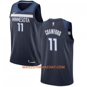 Maillot NBA Minnesota Timberwolves Jamal Crawford 11 Nike 2017-18 Navy Swingman - Homme